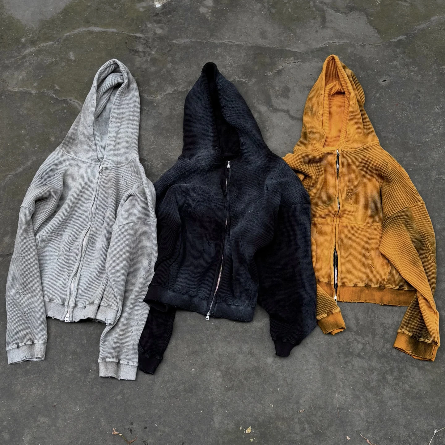 Salati Custom Graphic DTG Sleeves Cropped Heavy Weight 410gsm Street Wear Sun Faded Mens Distressed Acid Wash Hoodies