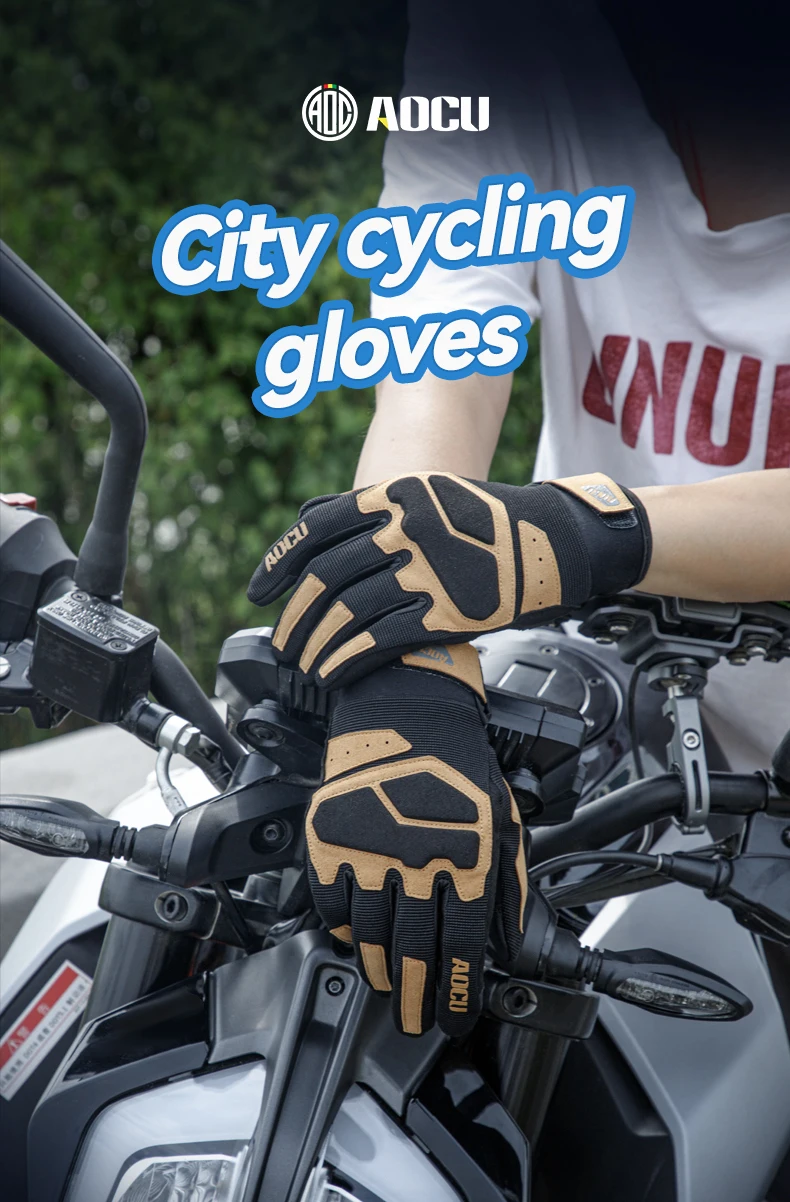 Unisex Motorcycle Gloves Winter Fabric Touch Screen Full Finger Hand Gloves For Sport Cycling Motorcycle Bike details