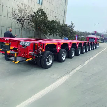 Heavy Duty 100-200Tons Flatbed Floor Modular trailer  low bed trailer for sale