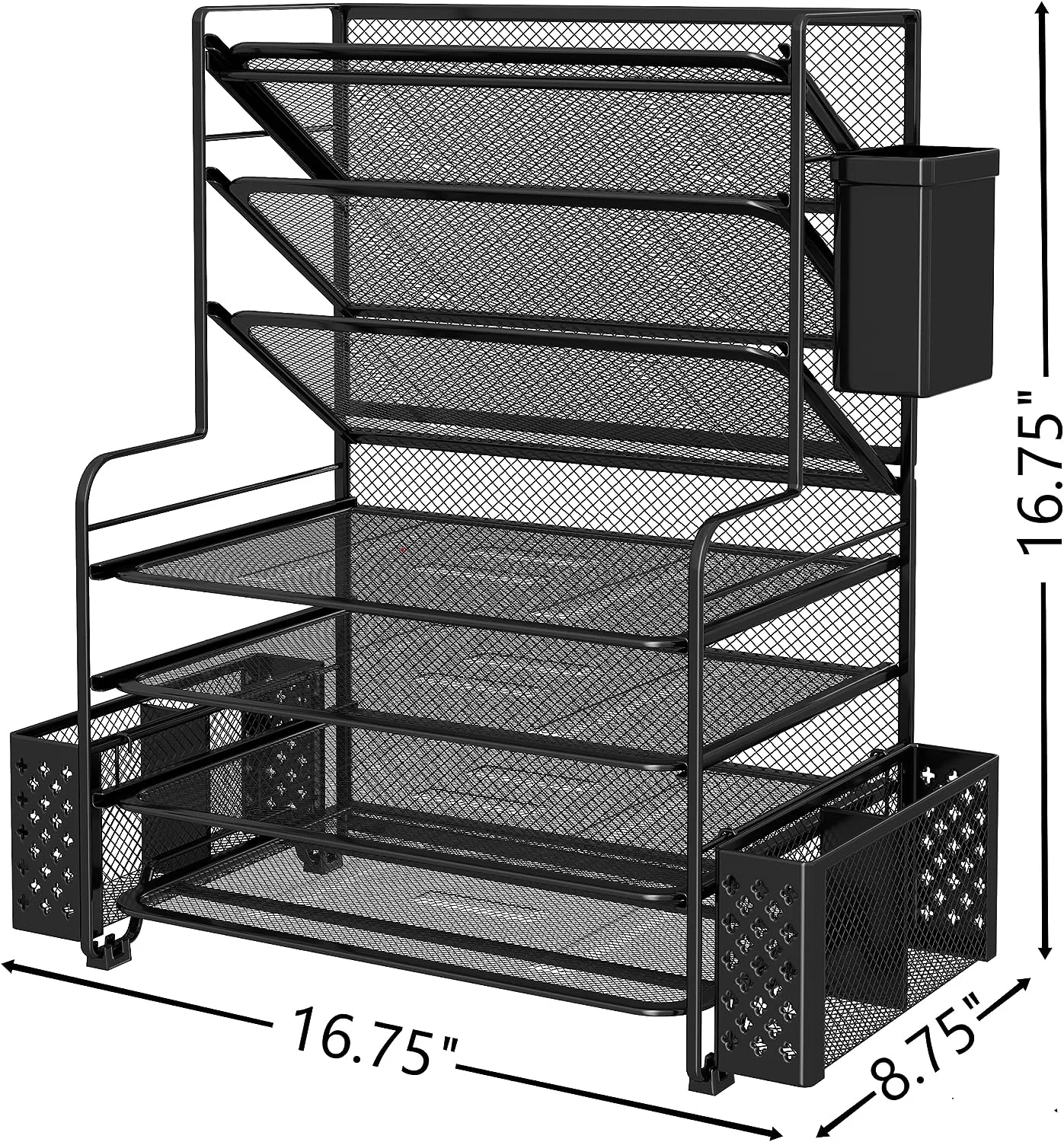 Desk Organizers with Drawer 5-Tier Paper Letter Tray Desk Mesh Document Letter Tray  Paper File Organizer