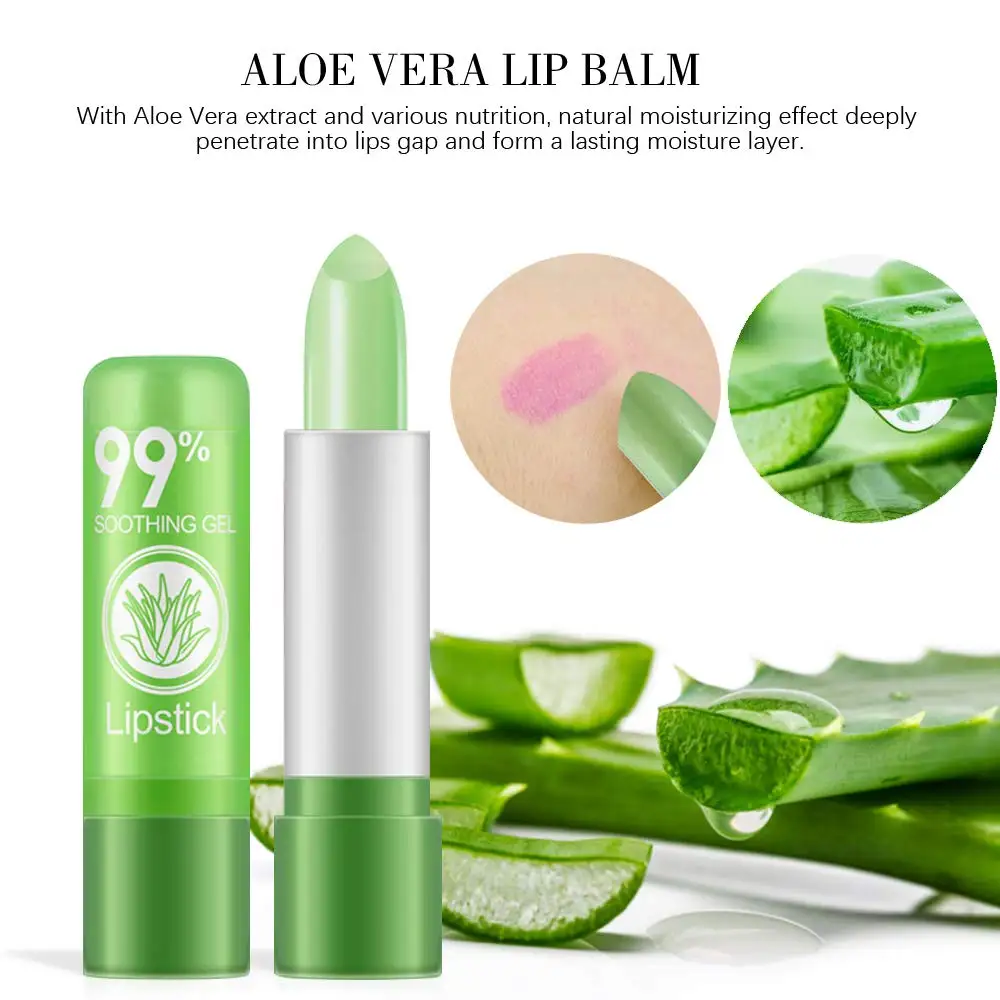 Organische langlebige Temperatur Farbwechsel 99% Aloe Vera Gel Lippenstift  fr die Lippen pflege| Alibaba.com