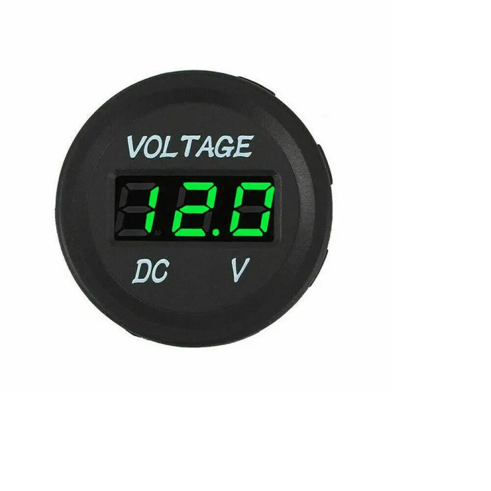 Car Marine Motorcycle LED Digital Voltmeter Voltage Meter Battery Gauge 12-24V 