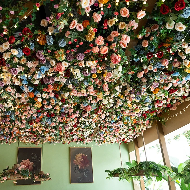 1 Ramo Simulazione Foglia Artificiale Farfalla Orchidea Verde Decorazione Domestico Erba