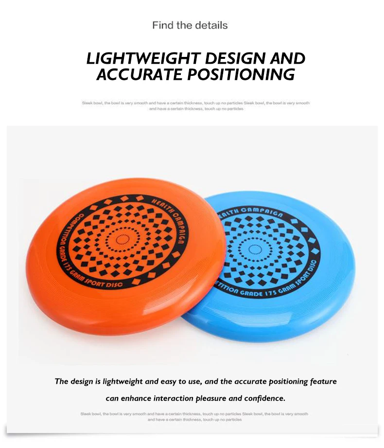 New Dog Flying Disc Durable Dog Toys Nature Rubber Floating Flying Saucer for Water Pool Beach Orange and Blue details