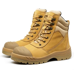 Leather Work Boots for Men Steel Toe Safety Shoes Boots for Men Work