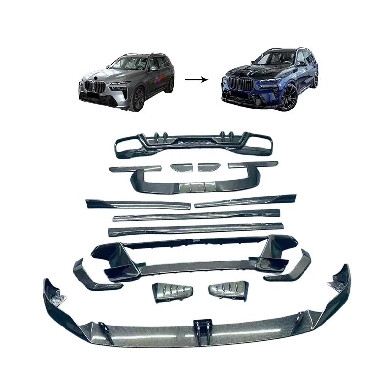 LD Style Dry Carbon Fiber Body Kit For BMW X7 G07 Lci 2023-2025 Facelift Front Lip