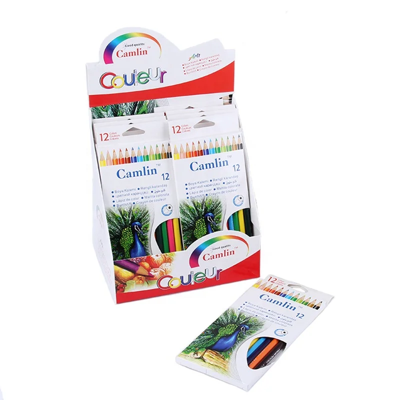 24 Color Pencils Packed in Box Lead Diameter 3.0mm OEM Brand Wooden