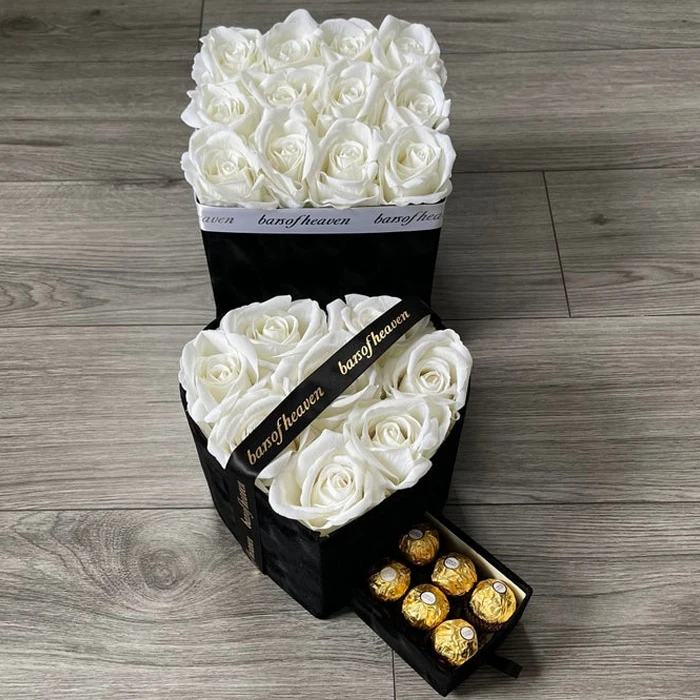 
Роскошная замшевая бархатная упаковочная коробка Dongguan Brivote, Цветочная коробка, бумажная мини-коробка для цветов в форме сердца 