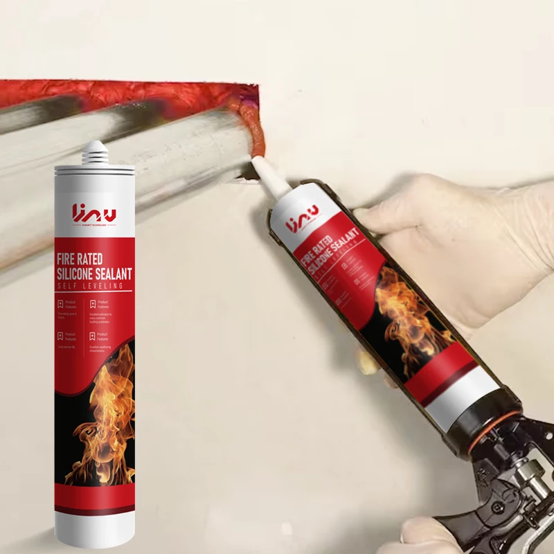 Factory Price 300ml Heat Resistant Fireproof Silicone Sealant Firestop for Fireplace