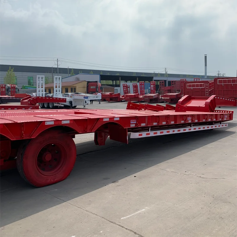 低床トラックトレーラー2 3 4アクセル10M-18M 50-100Ton