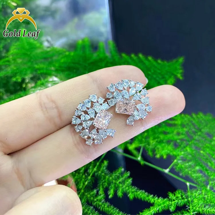 Goldleaf 1ct Lab Created 18K Solid Gold Earrings HPHT CVD Diamond