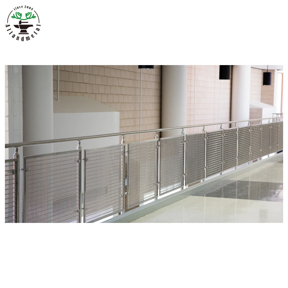 Perforated Metal Infill Panels Balcony Railing Systems With Stainless