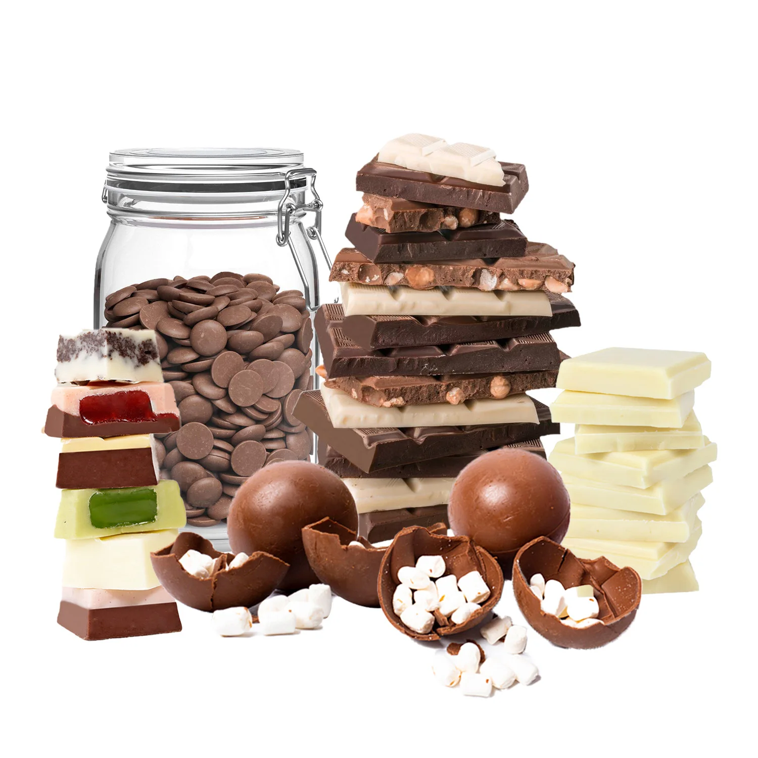 Wholesale Custom Private Labels 100% Cocoa Butter Dark White Chocolate Bar,Chocolate Candy and Chocolate Ball Snacks HACCP