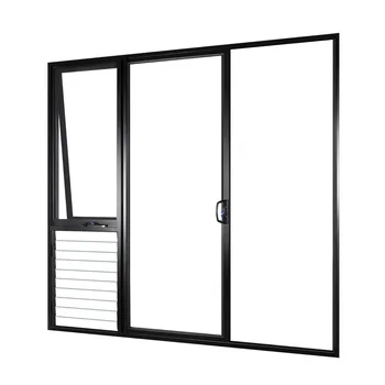 Modern slim aluminum frame large sliding doors patio door design dust barrier flyproof exterior yard balcony doors and windows