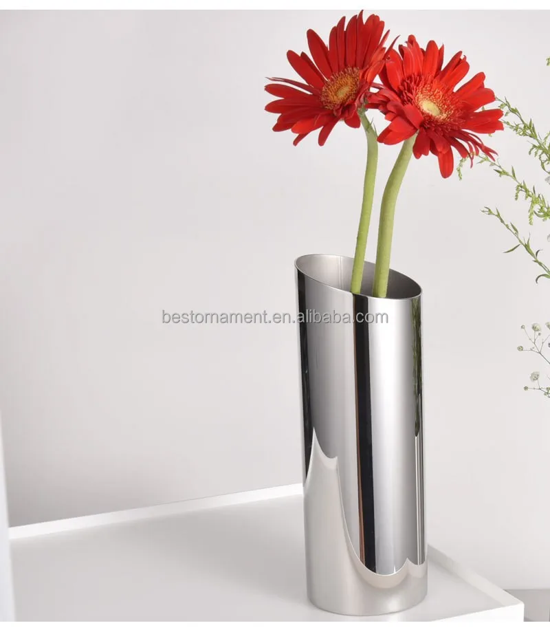 High Quality Metal Stainless Steel Flower Vases Wedding Gold