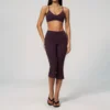 viola scuro -Reggiseno+Legging Capri