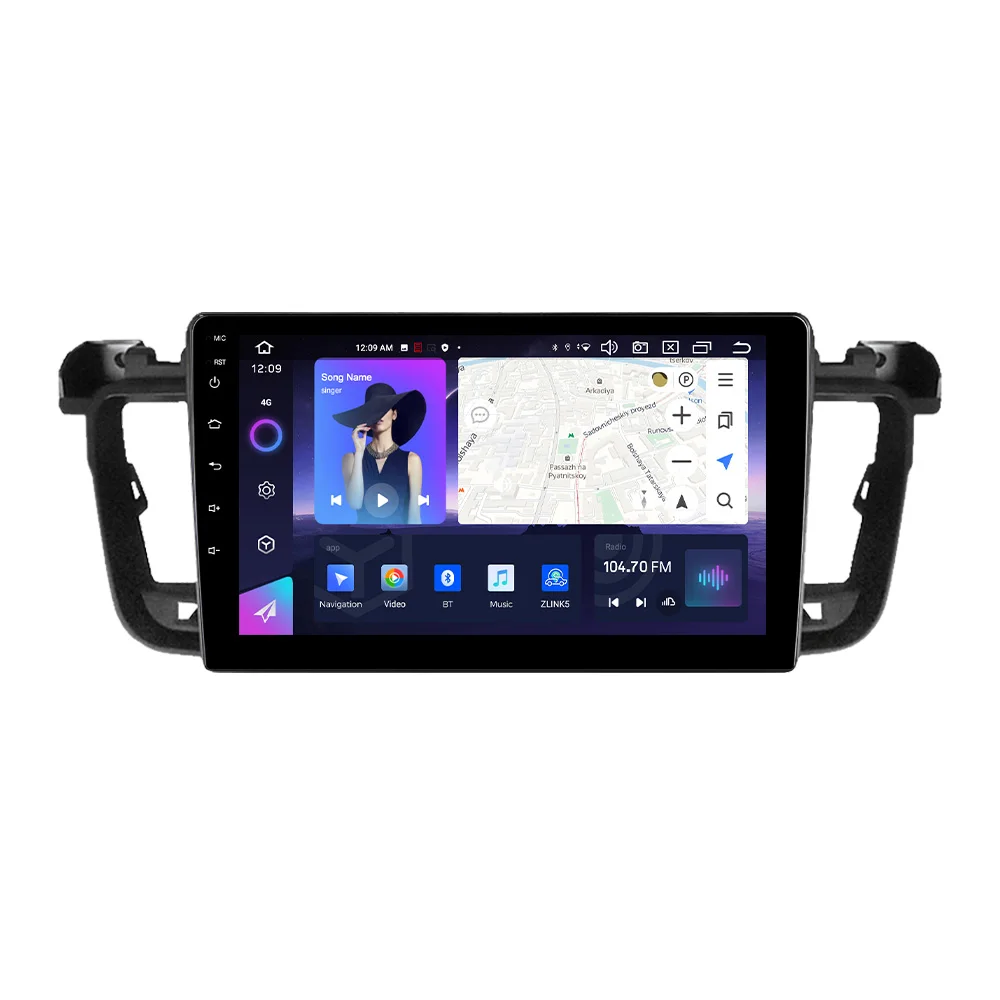 Navifly NF Android Car Radio Player DVR TPMS WiFi 8core for Peugeot 508 360 Panoramic Camera Cooling Fan Voice Control