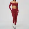 Red Top+Leggings Set