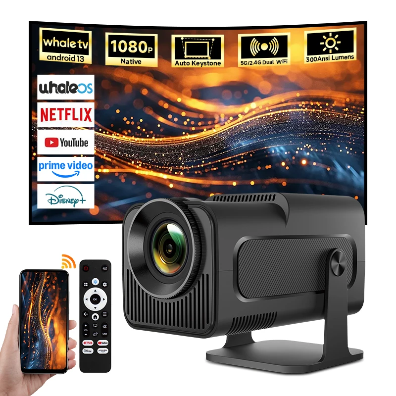 Hotack HY320AA Smart Portable Projector - 1080P Home Theater