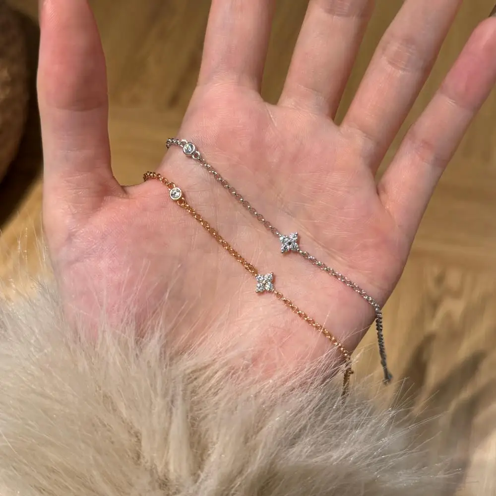 KAKODIY Stock Link Chain Starfinr Jewelry Bracelet Women's 925 Sterling Silver Bracelet detail 1