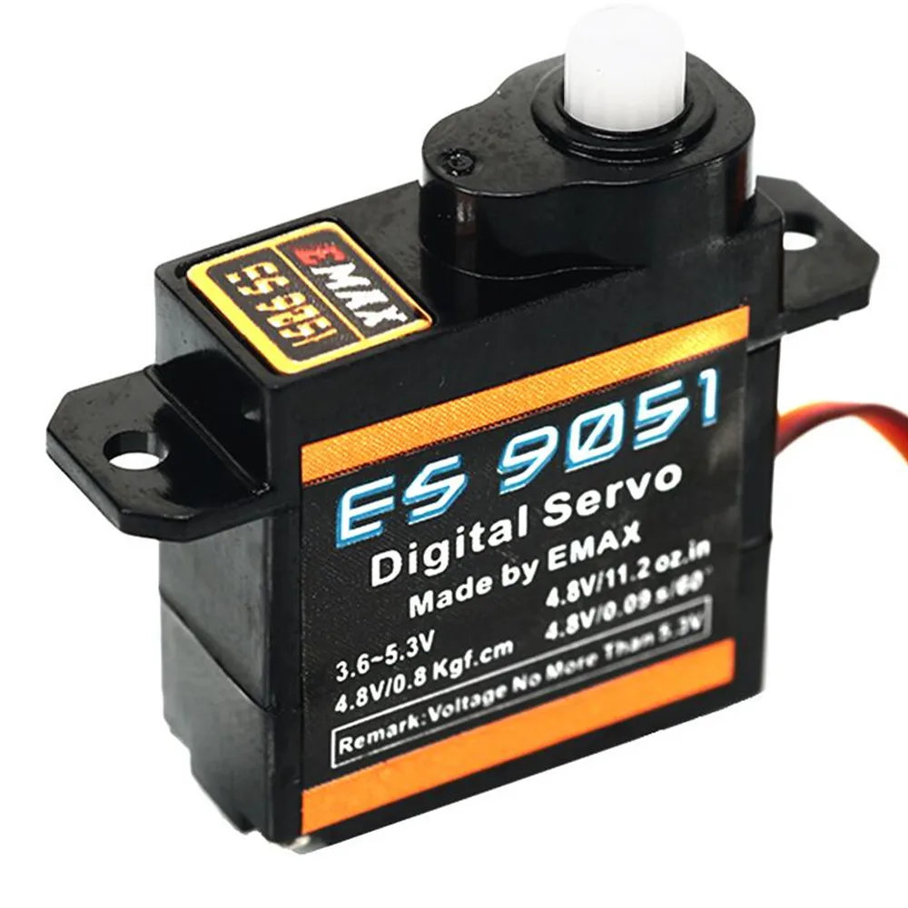EMAX ES9051 – Micro-servo Numérique 4,3 G – 15,5 Cm – Pour Avion, Hélico, Robot, Voiture RC
