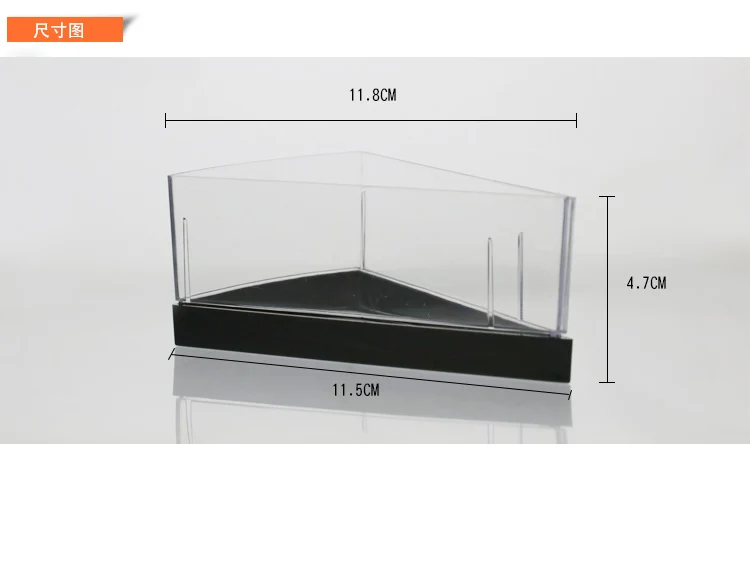 Plastic Arc Triangle Clear Mousse Pudding Cup 8 Inch Cake Dessert Cup Mousse Box Food Customized Logo Acceptable