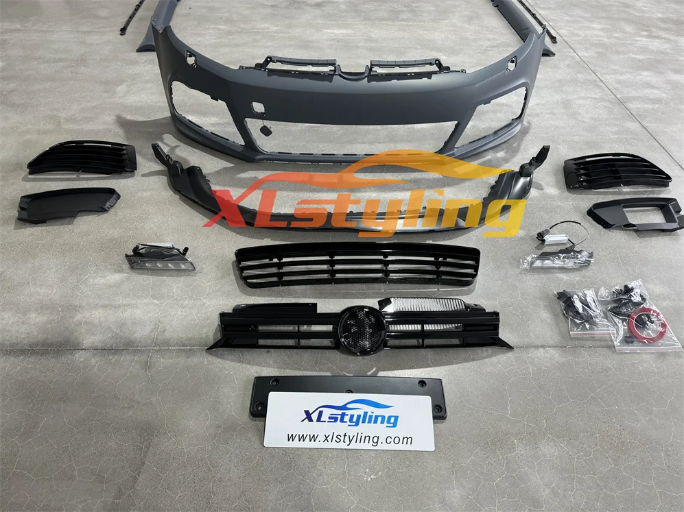 XLstyling Car Conversion Upgrade Facelift Front Rear Bumper Retrofit Body Kit for Golf MK6 R20 Bodykit