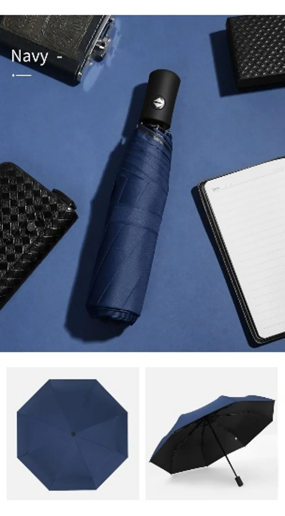 Fully Automatic Custom Folding 3 Folded Umbrella With Custom Printed