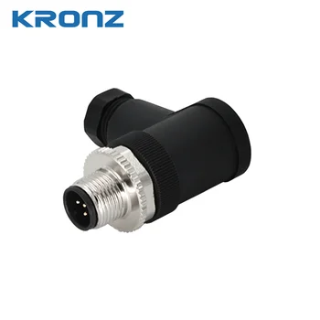 KRONZ M12 Field-wirable Connectors Waterproof IP67 4/5/8 Pin A Code Male Female Industrial Sensor M12 5 Pin Connector