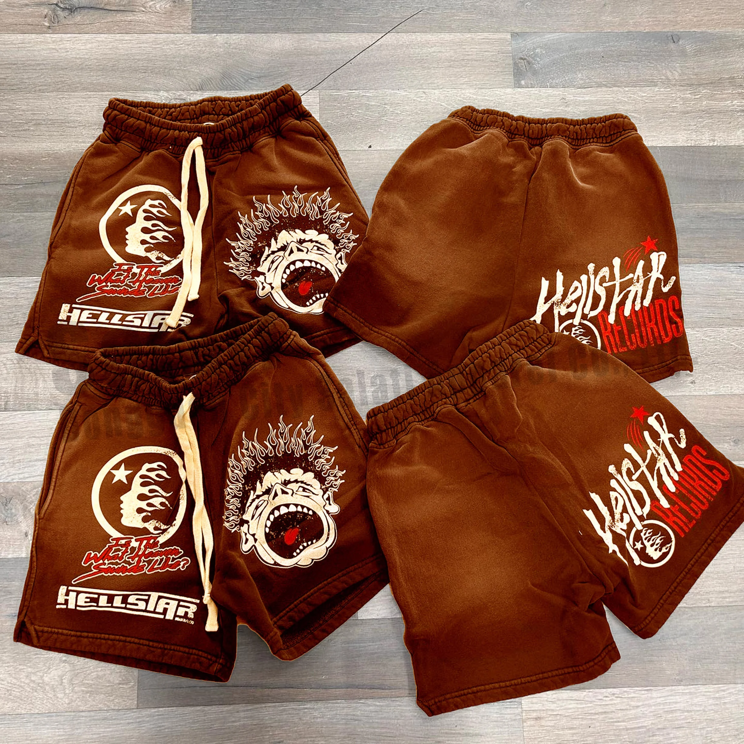 Custom Unisex Summer Sweat Shorts Heavyweight 100% Cotton Screen Printing Streetwear Vintage Sun Faded Acid Wash Shorts for Men gallery 2