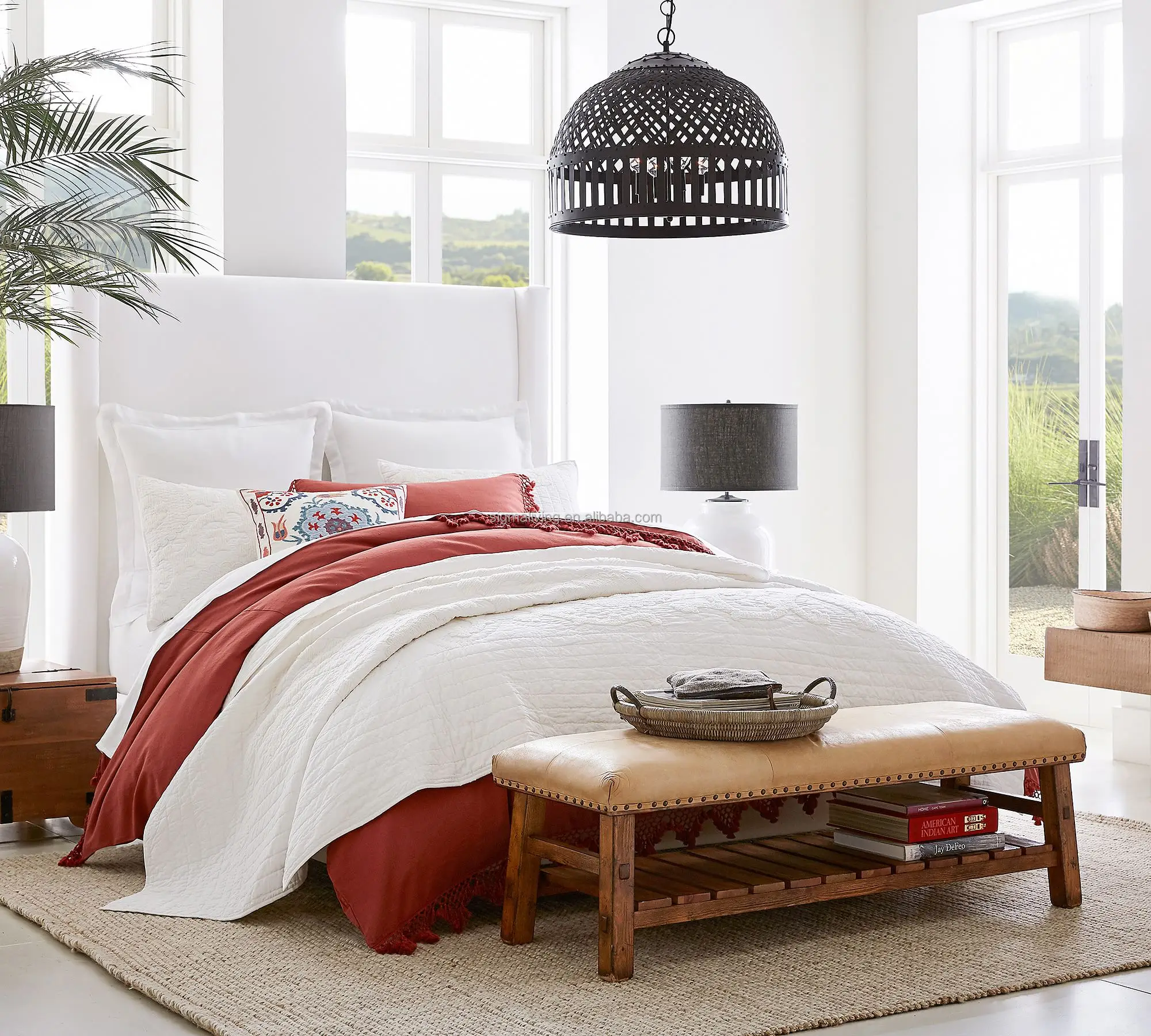 king bed kids bed bedroom furniture upholstered non-tufted tall bed