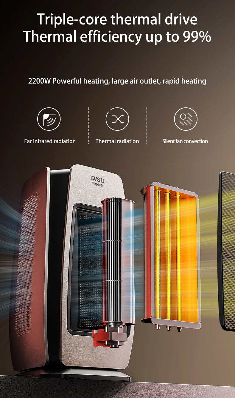 Smart Indoor Heater, Portable, 2200W, PTC - detail 6