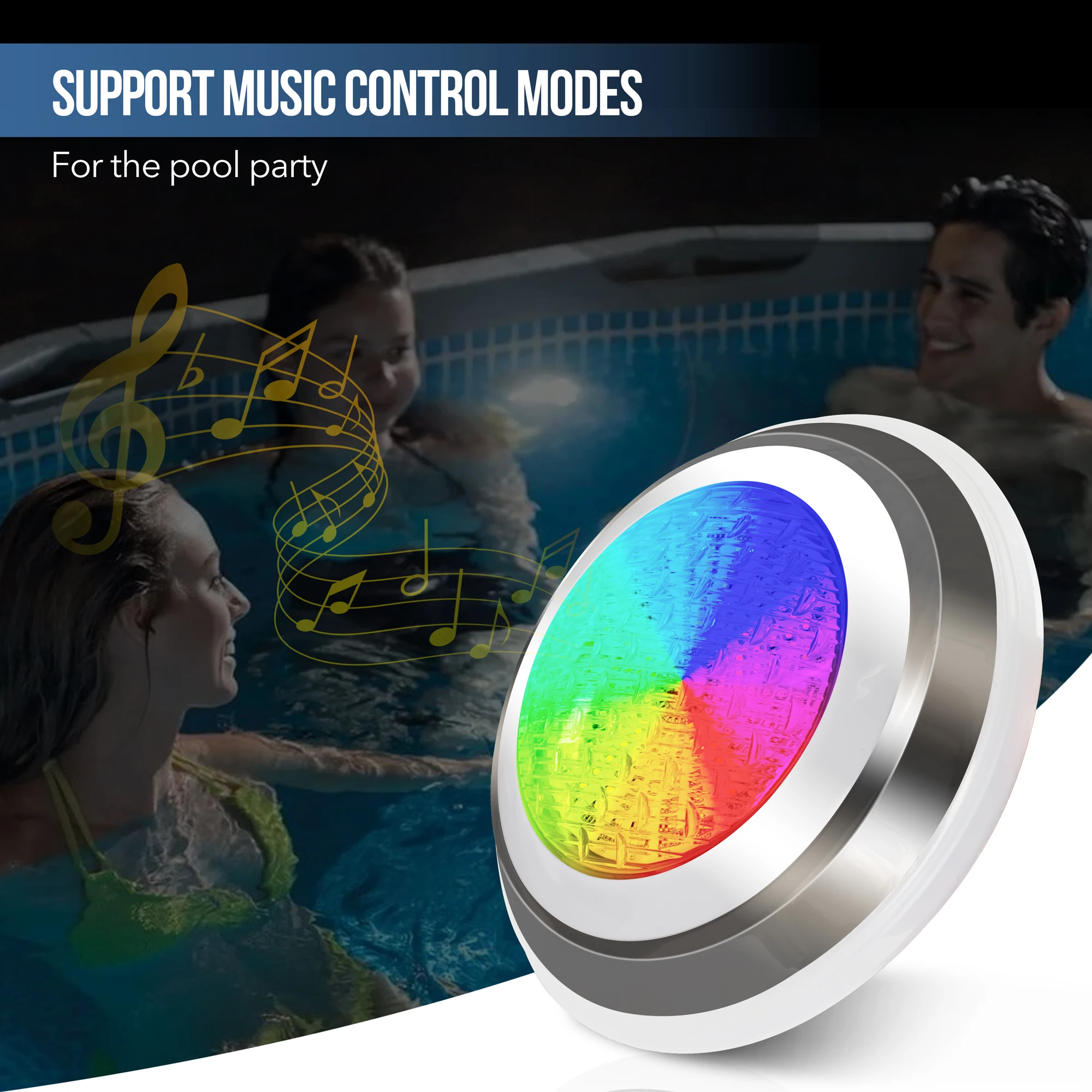 Smart Nicheless Led Pool Light 40w Swimming Pool Stainless Steel Waterproof Ip68 Led Lights Salt