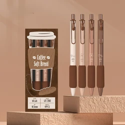 Новая креативная гелевая ручка для кофейного чая серии sakura школьная мягкая школьного ученика блочная шарик 0 5 мм 4 шт./коробка по индивидуальному