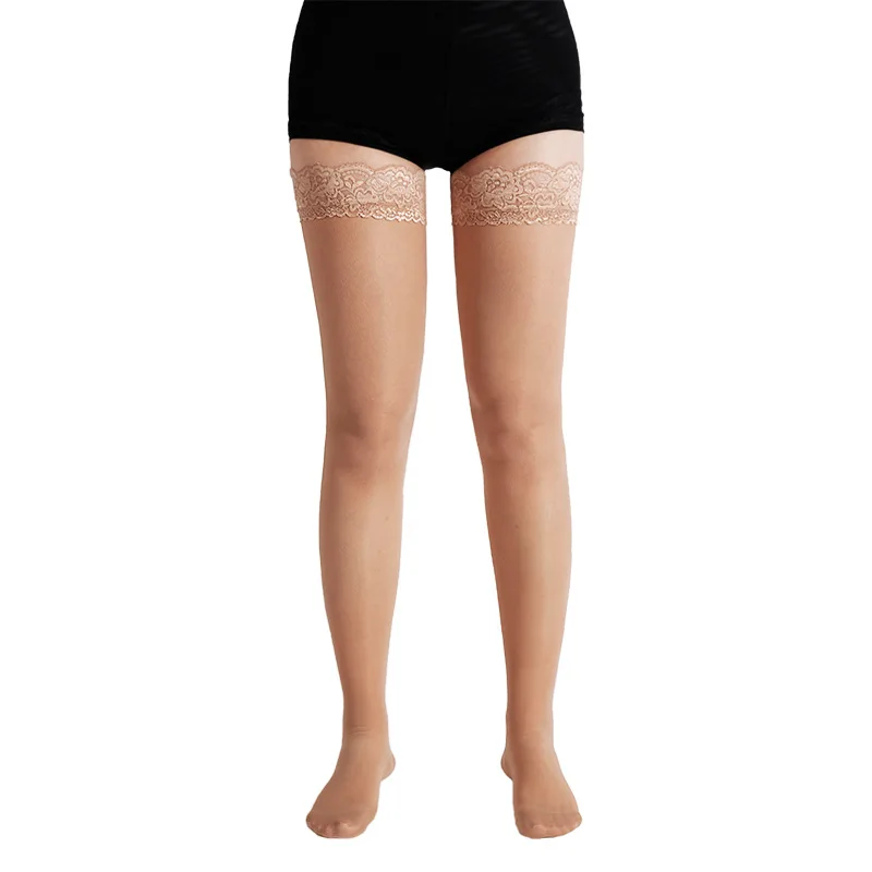 Thin Elastic Anti Slip Thigh High Medical Grade Compression Stockings