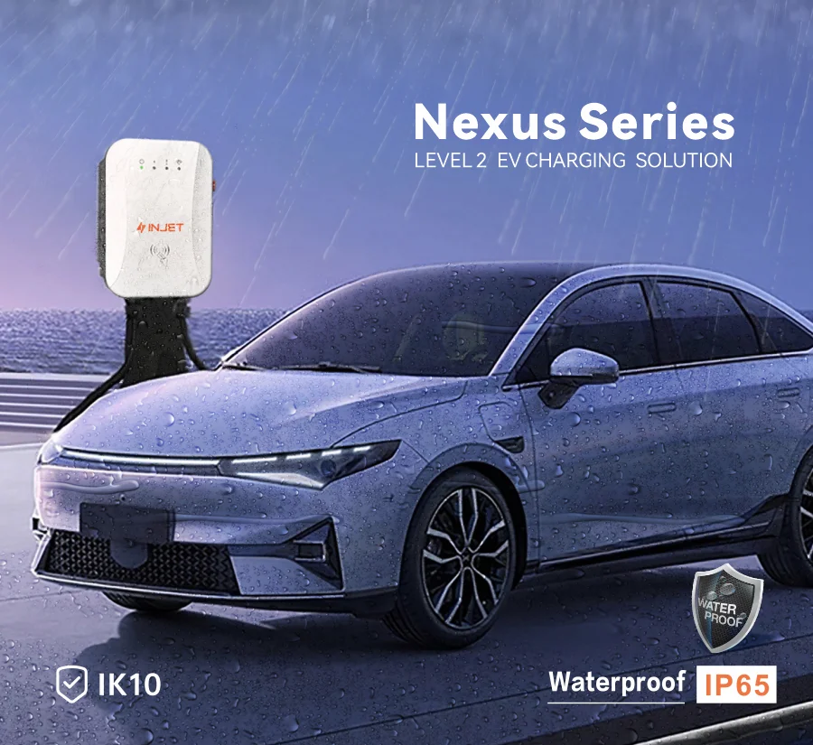 INJET New NEXUS Free Standing EV Charging Station Home Use 7KW 10KW Type 1 Level 2 IP65 220-400V 24-Month Warranty CE ROHS