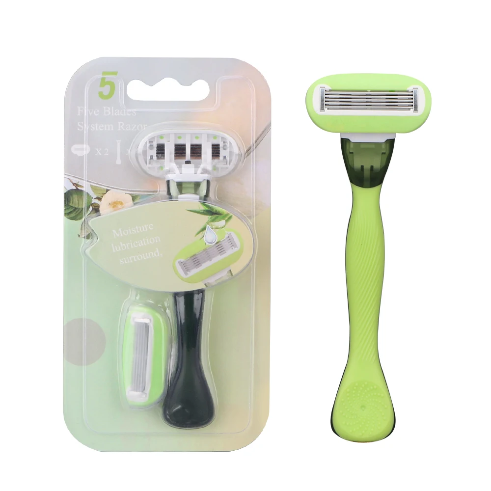 Two Gaurd Razer Hot Selling Guard Razor with Replaced Cartridge Single Blade Disposable ...
