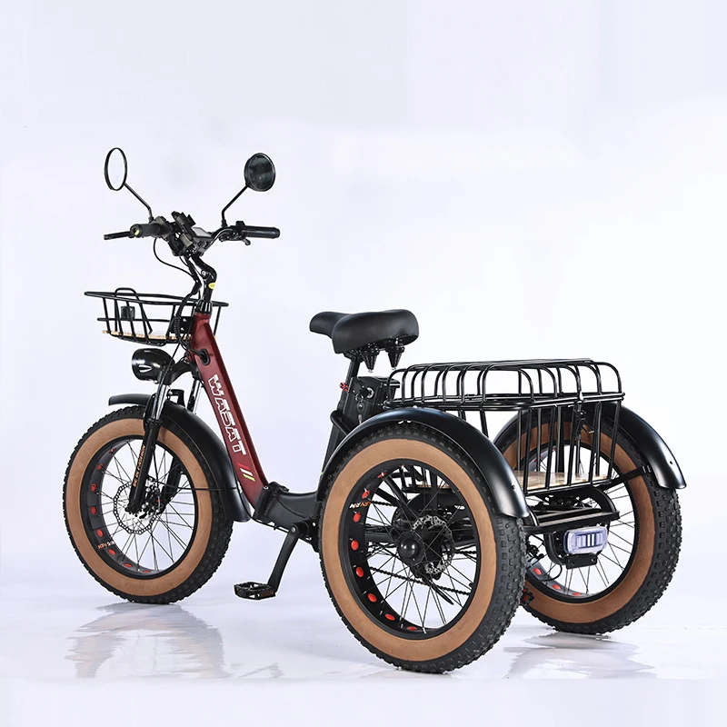 Tricycle électrique pour adultes de haute qualité 500W/750W avec pneus larges et panier arrière, certifié CE 3 roue E Trike - Chine Cargo Tricycle, Electric Tricycle Tricycle électrique pour adultes de haute qualité 500W/750W avec pneus larges et panier arrière, certifié CE 3 roue E Trike - Chine Cargo Tricycle, Electric Tricycle