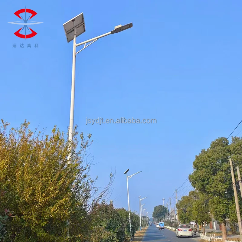 Outdoor LED 6m Powder Coated Conical Pole Galvanized Roadside Modern Curved Street Light Pole Autocad Solar Street Pole Lights