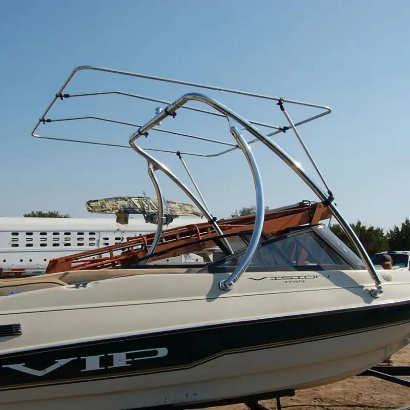 Otb76 Stainless Steel Over The Tower Bimini Top Boat Wakeboard Tower