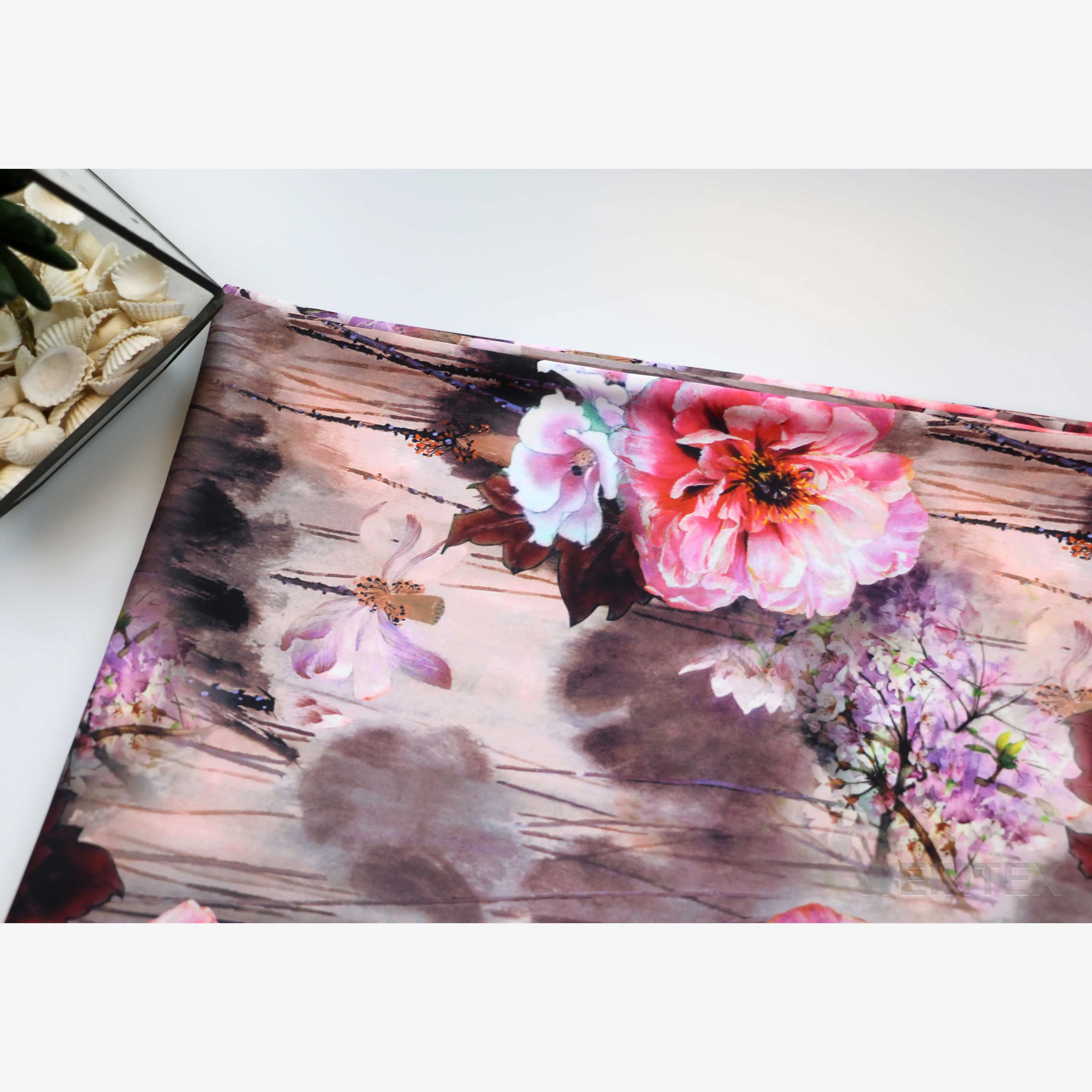 WI-E03-SM071 методом цифровой печати полиэстер спандекс/шелковая ткань с цветочным принтом полиграфические услуги