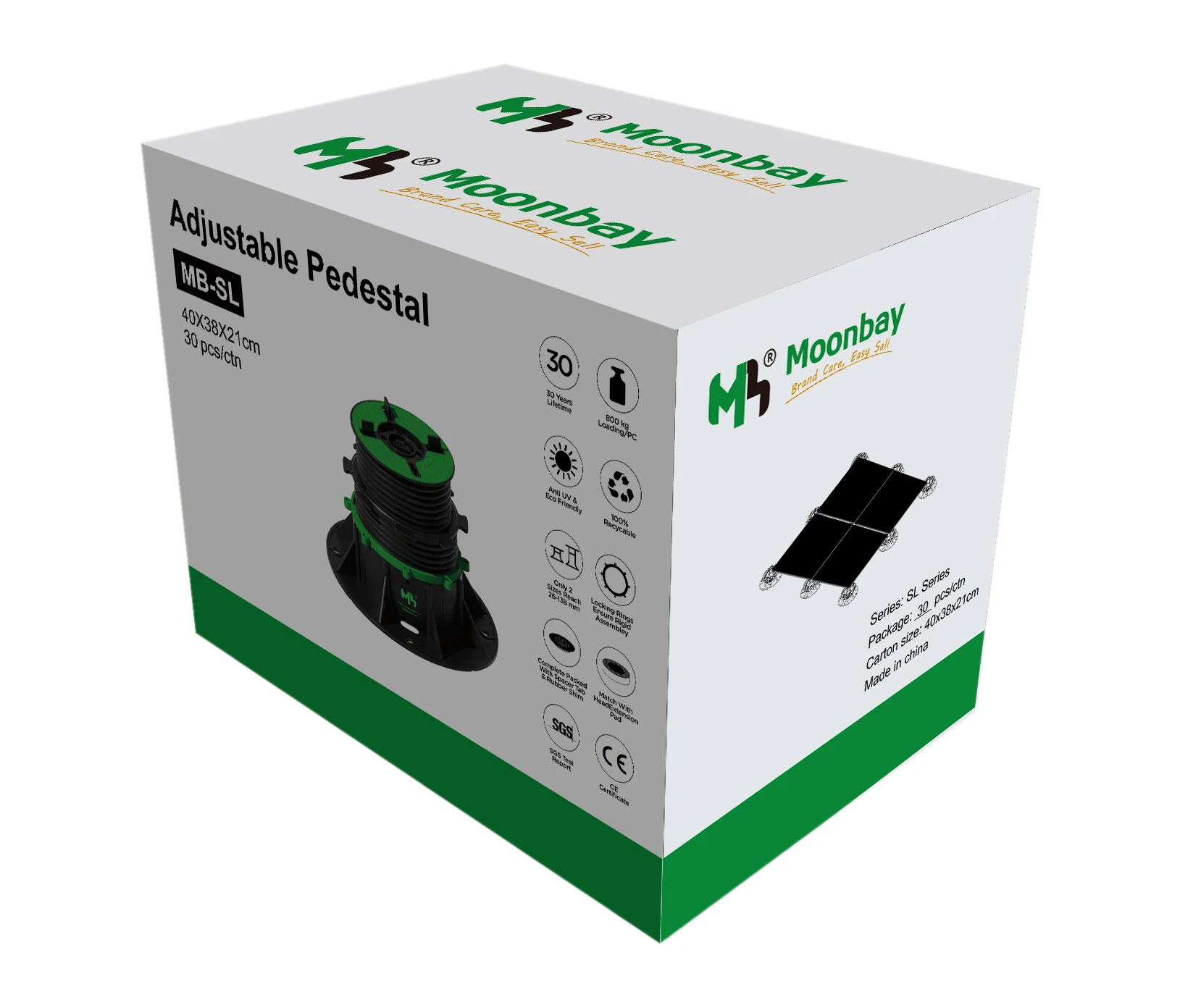 High Quality Self Leveling Tile Support Raised Floor Solution Adjustable Plastic Pedestal