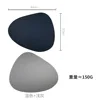 Blue and light gray placemats