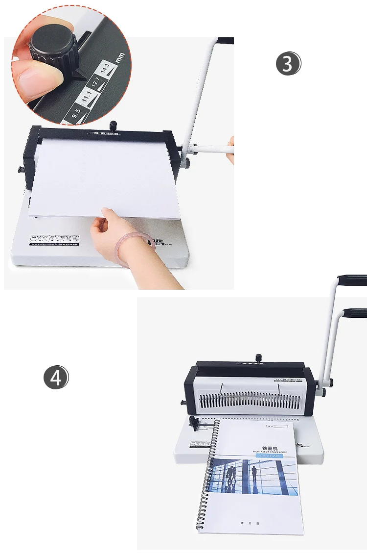Most Popular Note Book Velo Desktop Perfect Binding Machine Comb ...