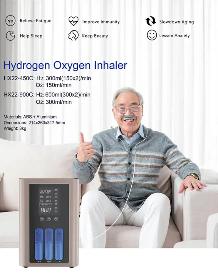 Portable Hydrogen Inhalation Machine with 99.99% Purity and 900ml/min Flow for Medical Grade Therapy