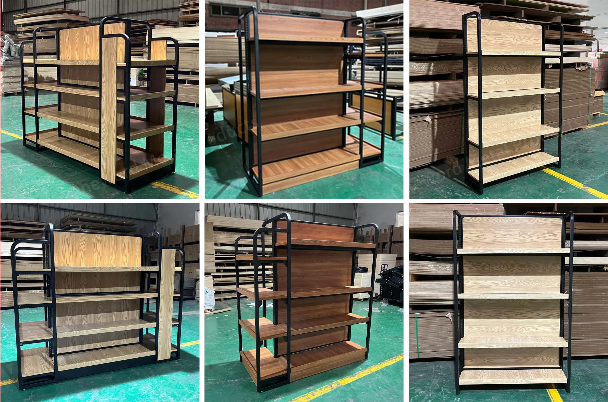 Supermarket Shelves Steel Wood Shelves Retail Miniso Wooden Supermarket ...