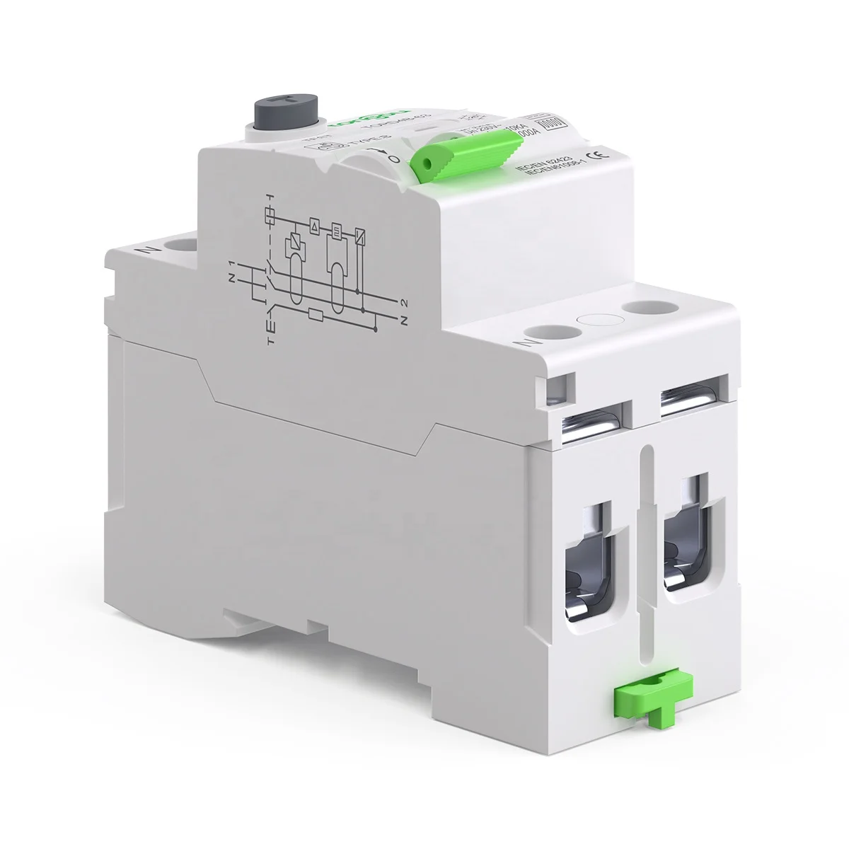 RCCB RCD DC Electric Vehicle EV Charging Pile Residual Current Breaker 2P 63A 30mA Type B 10KA Din Rail Earth Leakage TONGOU