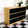 Yellow walnut + black 6 drawers
