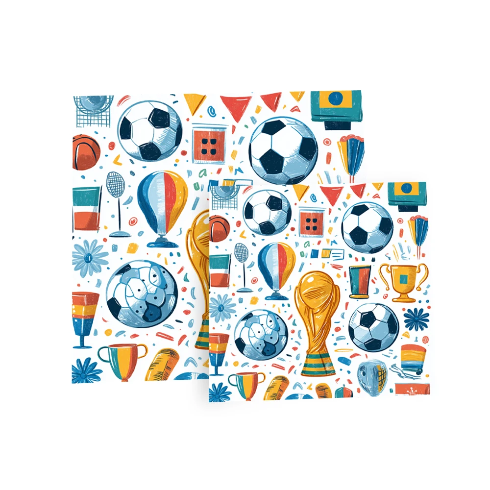 Oil Resistant Wrap Sheets for Restaurants Serving Football Themed Snacks Designed for Convenient Takeaway and Cinema