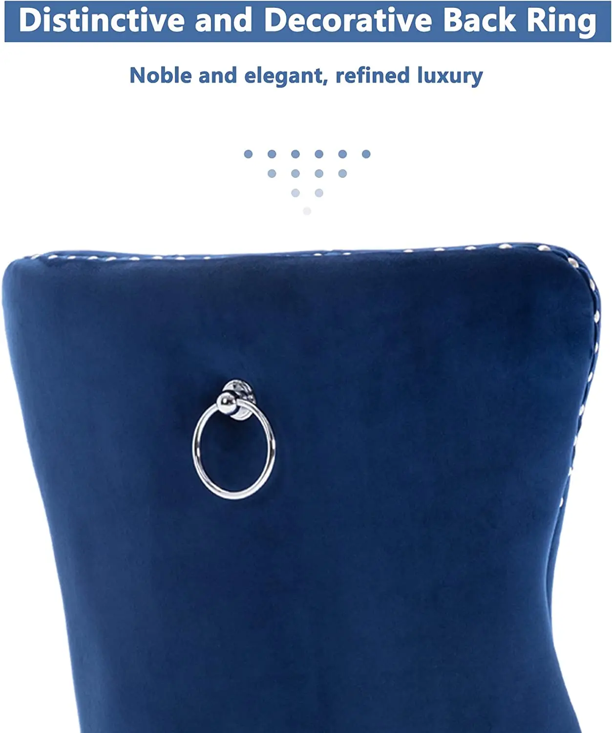 Blue Velvet Tufted Upholstered Dining Chairs For Kitchen/bedroom/dining